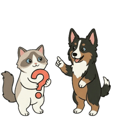 Storywink cat and dog mascots